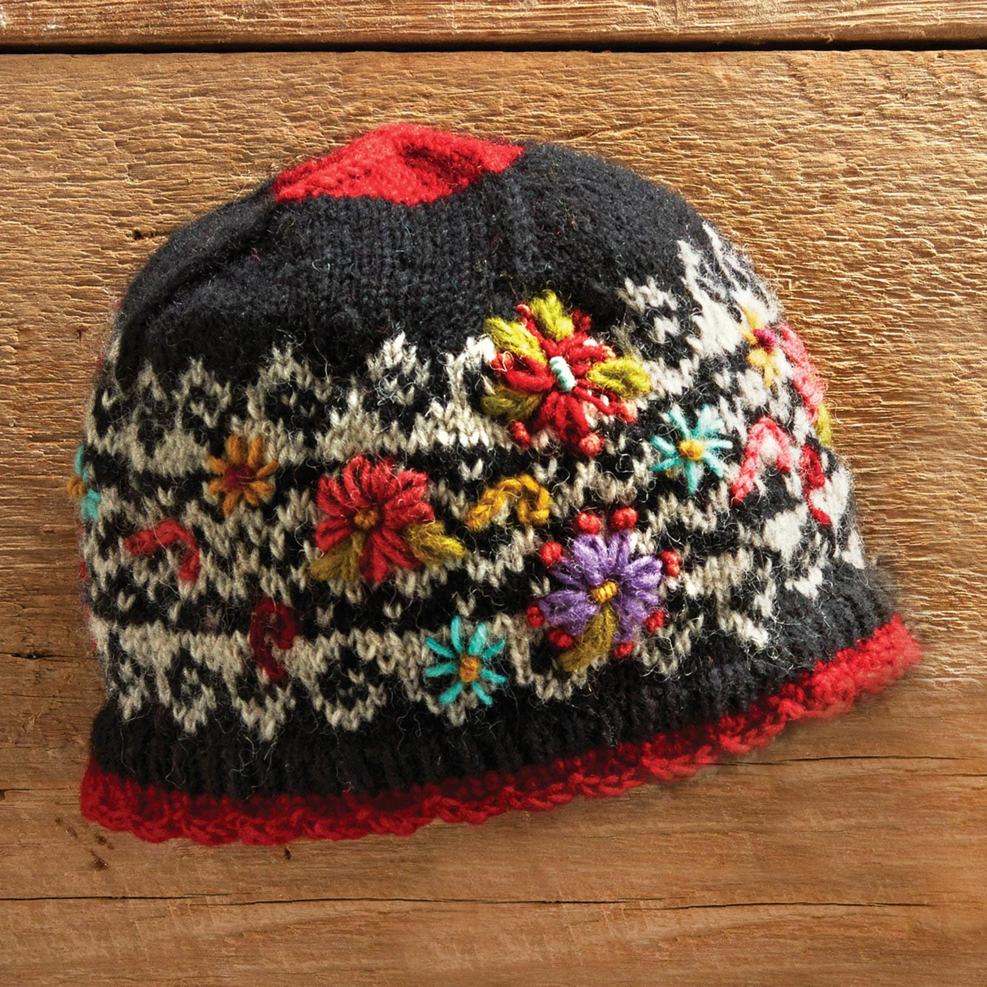 hand knit wool hat