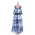 Tie-dyed cotton dress, 'Summer Fantasy' - Tie-Dyed Striped Cotton Dress in Navy from India (image 2d) thumbail