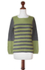 Alpaca blend sweater, 'Arequipa Elegance' - Alpaca Blend Striped Pullover Sweater