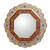 Mirror, 'White Star' - Reverse Painted Glass Wood Mirror from Peru thumbail