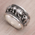 Sterling silver band ring, 'Lion Parade' - Sterling Silver Lion Motif Band Ring from Bali