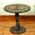 Wood accent table, 'Mother and Child' - Hand Carved African Accent Table with Adinkra Symbol (image 2) thumbail