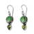 Peridot dangle earrings, 'Spring Green' - Peridot and Sterling Silver Dangle Earrings from India