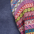 Pullover aus Baumwollmischung - Azurblauer Tunika-Pullover mit mehrfarbig gemusterten Ärmeln