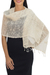 Cotton shawl, 'Breeze of Nature' - Natural Cotton Hand Woven Shawl Wrap from Thailand thumbail