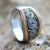 Gold accent signet ring, 'Celuk Legend' - Sterling Silver and Gold Accent Ring (image 2) thumbail