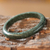 Jade bangle bracelet, 'Circle in the Forest' - Fair Trade Good Luck Jade Bangle Bracelet