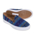 Slip-On-Sneaker aus Baumwolle - Blaue Slip-on-Sneakers aus Baumwolle mit Jasper-Webmuster