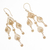 Gold plated sterling silver filigree dangle earrings, 'Gold Sunrise Dew' - 24k Gold Plated Sterling Silver Filigree Earrings from Peru