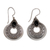 Onyx dangle earrings, 'Royal Medallion' - Handcrafted Sterling Silver and Onyx Dangle Earrings thumbail
