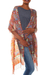 Silk batik shawl, 'Bird of Paradise' - Batik Silk Shawl from Indonesia thumbail
