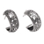 Sterling silver half-hoop earrings, 'Hanging Garden' - Sterling Silver Half-Hoop Earrings (image 2c) thumbail