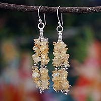 Citrine waterfall earrings,