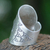 Sterling silver flower wrap ring, 'Majestic Sunflower' - Floral Sterling Silver Wrap Ring (image 2c) thumbail