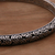 Sterling silver bangle bracelet, 'Temple' - Artisan Crafted Sterling Silver Bangle Bracelet