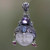 Amethyst, garnet and bone pendant, 'Dreamer' - Unique Women's Sterling Silver and Amethyst Pendant (image 2) thumbail