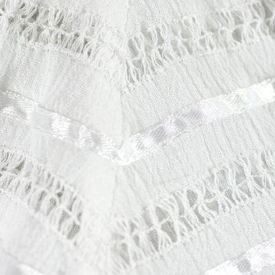 Blusa de algodón - Blusa estilo campesina de algodón artesanal