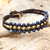 Lapis lazuli wristband bracelet, 'Blue Joy' - Lapis Lazuli and Brass Wristband Bracelet (image 2) thumbail