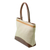 Leather accent cotton shoulder bag, 'Natural Horizon' - Leather Accent Handbag of Handwoven Natural Cotton (image 2b) thumbail