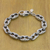 Sterling silver link bracelet, 'Heroine' - Ornate Sterling Silver Link Bracelet