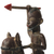 Wood sculpture, 'Horseback Warrior' - Brown and Cream Horseback Warrior Wood Sculpture from Ghana (image 2c) thumbail