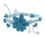 Beaded wrap bracelet, 'Sky Bouquet' - Reconstituted Turquoise Beaded Bracelet