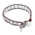 Cultured pearl and leather charm bracelet 'Thai Nature' - Cultured Pearl Leather and 950 Silver Charm Bracelet