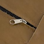 Cowhide ottoman cover, 'Festive Checkerboard' - Circular Handcrafted Hair-on Cowhide Patchwork Ottoman Cover