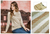 Baumwollpullover - Damenpullover aus Baumwolle mit elfenbeinfarbenen, jadebraunen Streifen