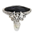 Onyx cocktail ring, 'Eye of the Soul' - Unique Sterling Silver and Onyx Cocktail Ring thumbail