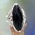 Onyx cocktail ring, 'Eye of the Soul' - Unique Sterling Silver and Onyx Cocktail Ring (image 2b) thumbail