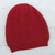 100% alpaca hat, 'Crimson Honeycomb' - Trendy and Warm Red Alpaca Wool Hat Knitted in Peru