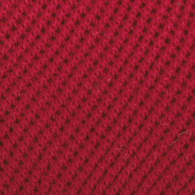 100% alpaca hat, 'Crimson Honeycomb' - Trendy and Warm Red Alpaca Wool Hat Knitted in Peru