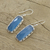 Chalcedony dangle earrings, 'Sea of Blue' - Blue Chalcedony and Sterling Silver Dangle Earrings