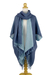 Cotton jacket and scarf set, 'Blue Mystique' - 100% Cotton Blue Jacket and Scarf Set from Thailand (image 2f) thumbail