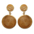 Gold plated filigree earrings, 'Starlit Suns' - 21K Gold Plated Dangle Filigree Earrings thumbail