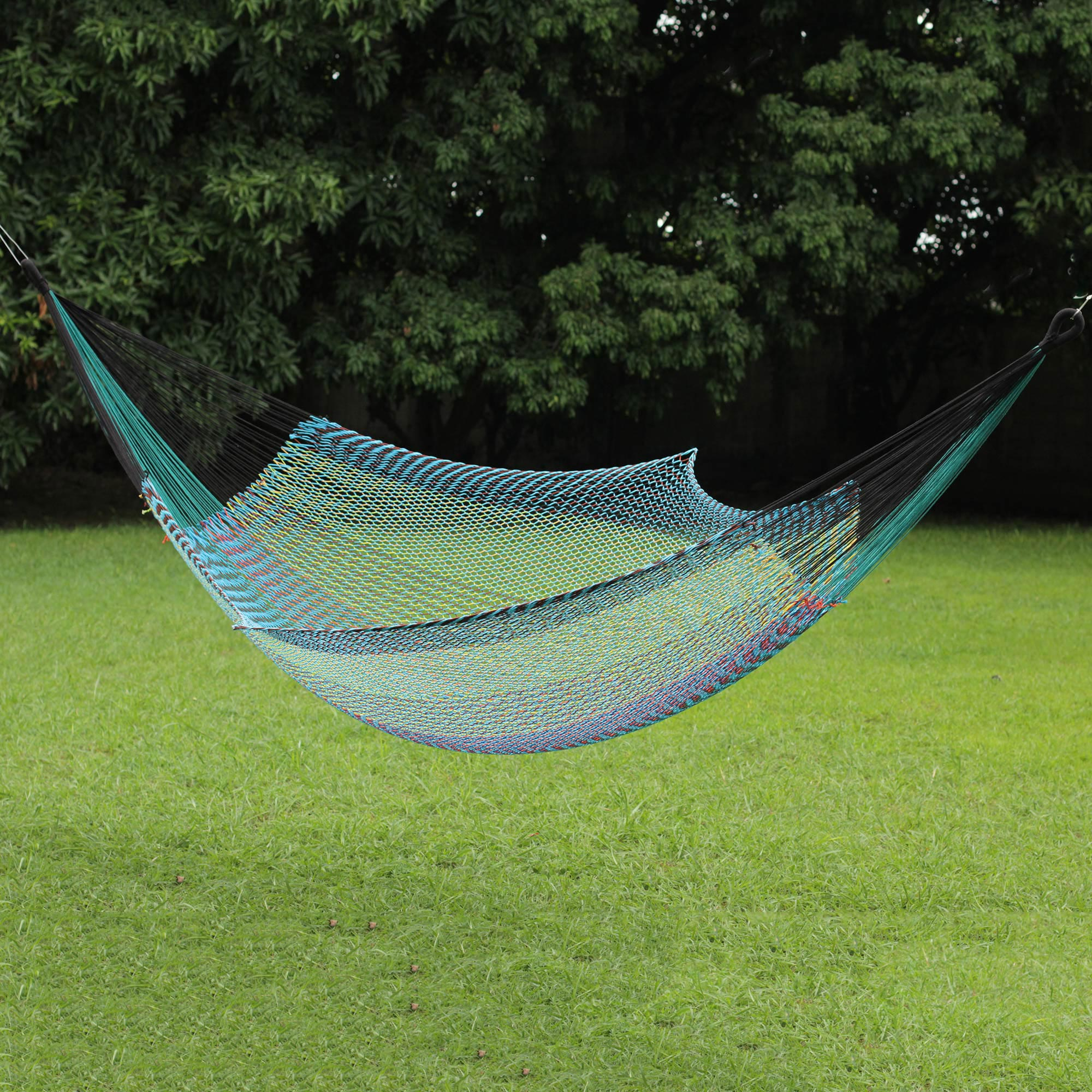 Hand Woven All Cotton Rope Style Hammock (Triple) Ultimate Relaxation NOVICA