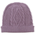 100% alpaca hat, 'Dusty Lilac Braid' - Knitted Unisex Watch Cap Dusty Lilac 100% Alpaca from Peru (image 2b) thumbail