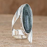Jade cocktail ring, 'Nature Immortal'