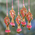 Beaded ornaments, 'Lavish Delhi' (set of 5) - Handcrafted Hand Beaded Christmas Ornaments (Set of 5)