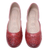Leather jutti shoes, 'Taj Mahal Tribute' - Floral Leather Jutti Shoes in Cardinal Red from India