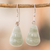 Jade dangle earrings, 'Whirlwind' - Hand Crafted Jade Dangle Earrings (image 2) thumbail