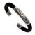 Sterling silver bangle bracelet, 'Untouched' - Sterling Silver and Rubber Bangle Bracelet from Indonesia