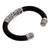 Sterling silver bangle bracelet, 'Untouched' - Sterling Silver and Rubber Bangle Bracelet from Indonesia