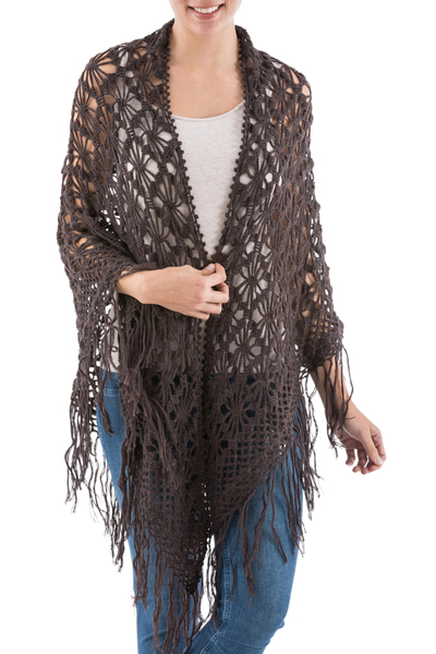 100% alpaca shawl, 'Stars Over Sechura' - 100% alpaca shawl
