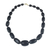 Onyx beaded necklace, 'Graduation' - Handcrafted Graduating Size Onyx Beaded Necklace from Ghana