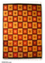 Wool area rug, 'Golden Windows' (4x5.25) - Wool Area Rug in Oranges and Reds (4x5.25)
