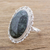 Jade cocktail ring, 'Dark Green Forest Princess' - Handcrafted Sterling Silver Jade Cocktail Ring (image 2b) thumbail
