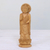 Wood statuette, 'Standing Buddha' - Artisan Hand Carved Kadam Wood Buddha Statuette from India