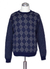Men's alpaca blend sweater, 'Blue Argyle' - Men's Geometric Alpaca Patterned Pullover Sweater (image 2c) thumbail